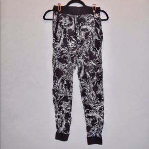 Black and White Marble Patterned Pants - Comfy